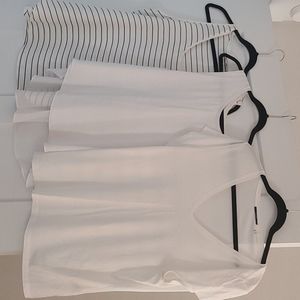 3 White tops (2 Ann Taylor & 1 Tahara)